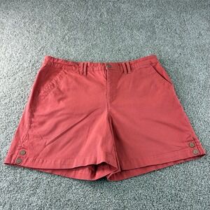 Gloria Vanderbilt All Around Slimming Effect Shorts Women's Size 14 Coral Casual